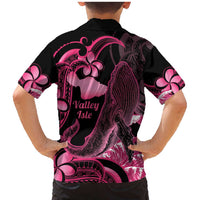Aloha Hawaii Maui Family Matching Mermaid Dress and Hawaiian Shirt Valley Isle Humpback Whale Black LT14 - Polynesian Pride