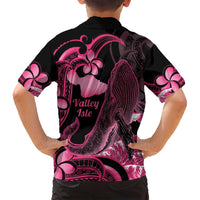 Aloha Hawaii Maui Family Matching Off Shoulder Maxi Dress and Hawaiian Shirt Valley Isle Humpback Whale Black LT14 - Polynesian Pride