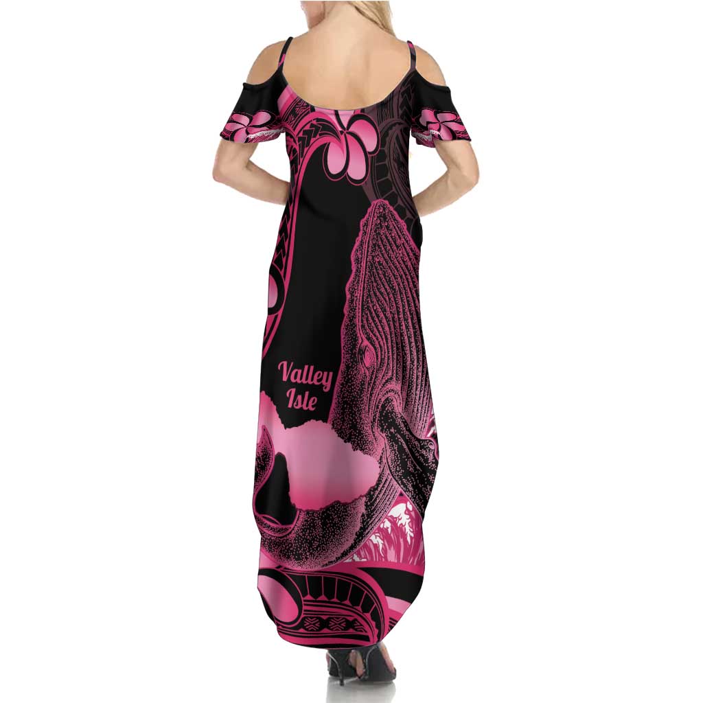 Aloha Hawaii Maui Family Matching Summer Maxi Dress and Hawaiian Shirt Valley Isle Humpback Whale Black LT14 - Polynesian Pride