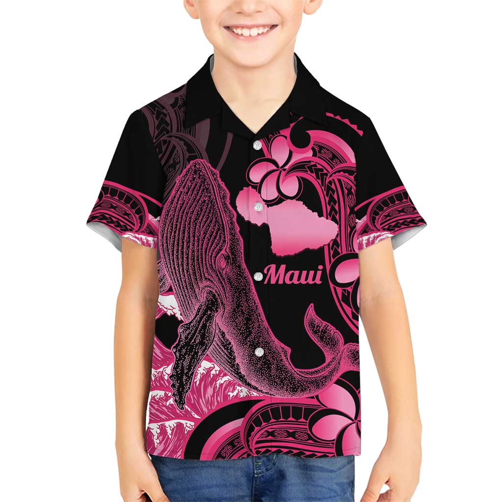 Aloha Hawaii Maui Family Matching Summer Maxi Dress and Hawaiian Shirt Valley Isle Humpback Whale Black LT14 Son's Shirt Black - Polynesian Pride