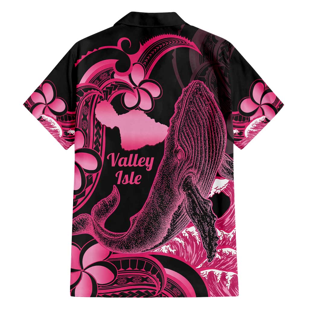 Aloha Hawaii Maui Family Matching Tank Maxi Dress and Hawaiian Shirt Valley Isle Humpback Whale Black LT14 - Polynesian Pride