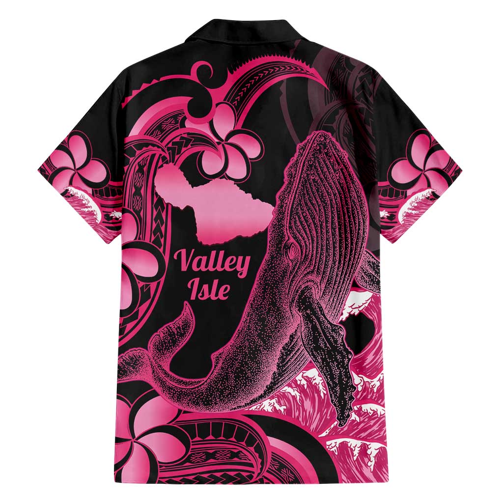 Aloha Hawaii Maui Hawaiian Shirt Valley Isle Humpback Whale Black