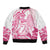 Aloha Hawaii Maui Bomber Jacket Valley Isle Humpback Whale White