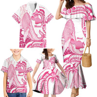Aloha Hawaii Maui Family Matching Mermaid Dress and Hawaiian Shirt Valley Isle Humpback Whale White LT14 - Polynesian Pride