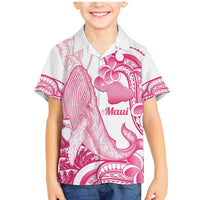 Aloha Hawaii Maui Family Matching Mermaid Dress and Hawaiian Shirt Valley Isle Humpback Whale White LT14 Son's Shirt White - Polynesian Pride