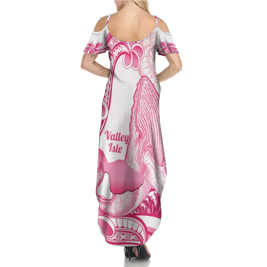 Aloha Hawaii Maui Family Matching Summer Maxi Dress and Hawaiian Shirt Valley Isle Humpback Whale White LT14 - Polynesian Pride