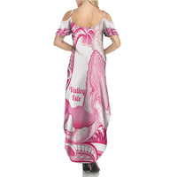 Aloha Hawaii Maui Family Matching Summer Maxi Dress and Hawaiian Shirt Valley Isle Humpback Whale White LT14 - Polynesian Pride
