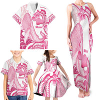 Aloha Hawaii Maui Family Matching Tank Maxi Dress and Hawaiian Shirt Valley Isle Humpback Whale White LT14 - Polynesian Pride
