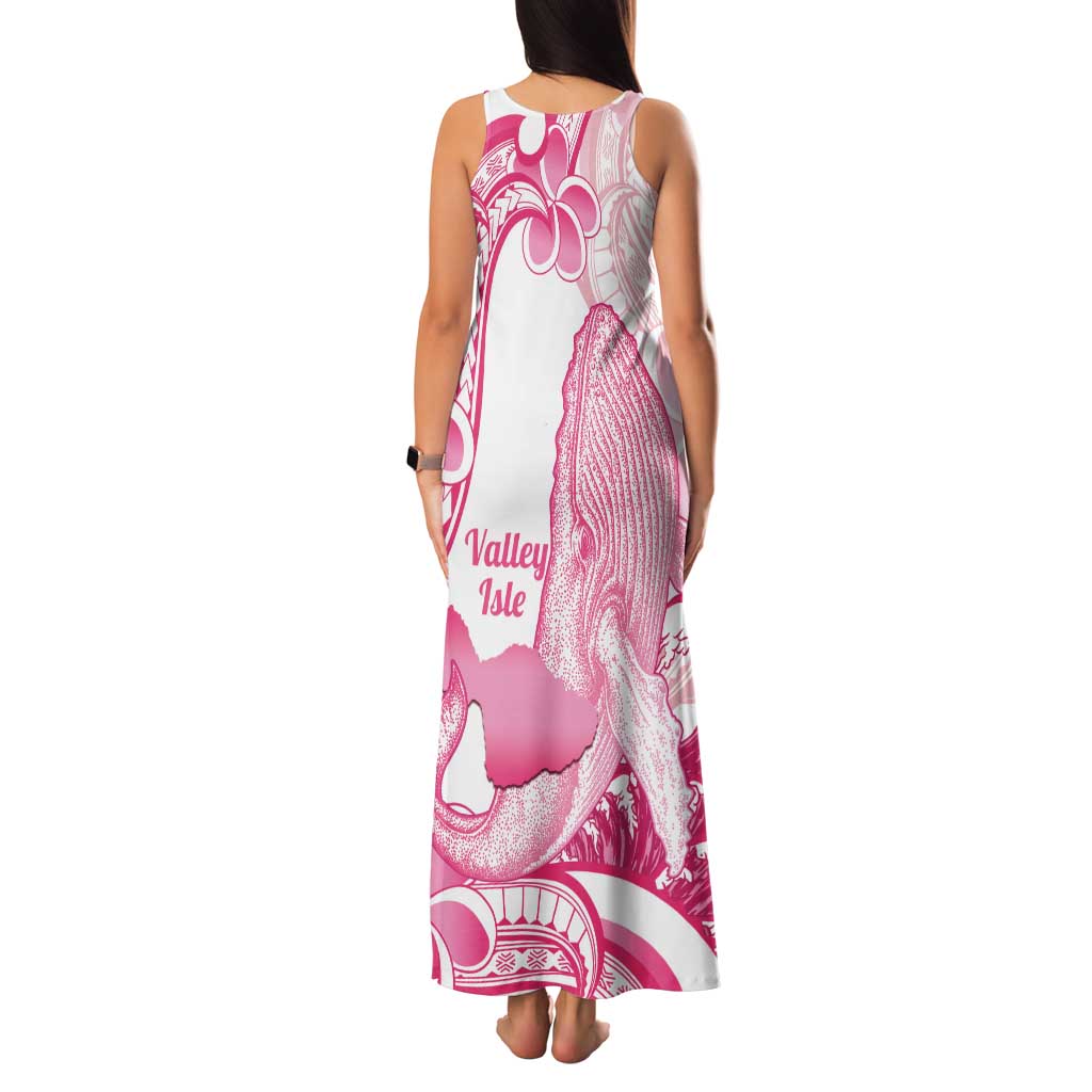 Aloha Hawaii Maui Family Matching Tank Maxi Dress and Hawaiian Shirt Valley Isle Humpback Whale White LT14 - Polynesian Pride