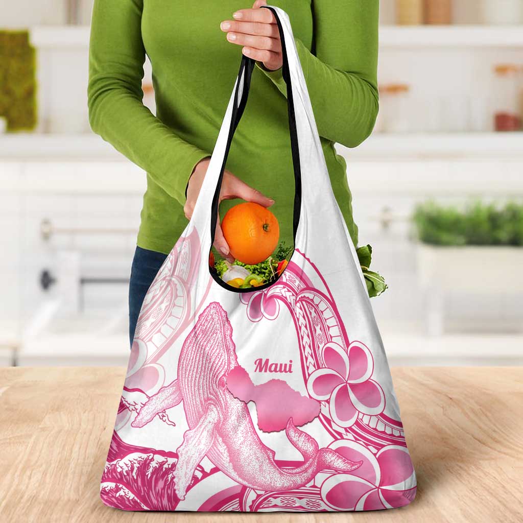 Aloha Hawaii Maui Grocery Bag Valley Isle Humpback Whale White