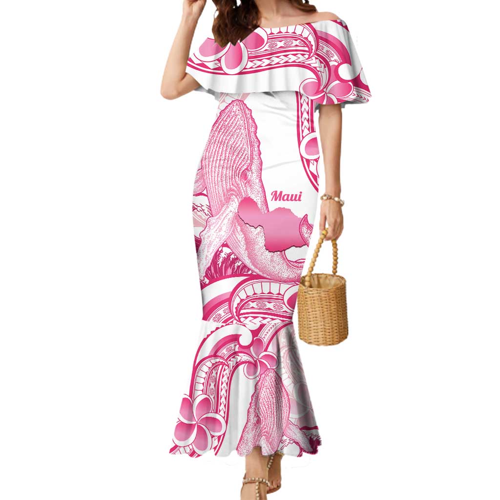 Aloha Hawaii Maui Mermaid Dress Valley Isle Humpback Whale White LT14 Women White - Polynesian Pride
