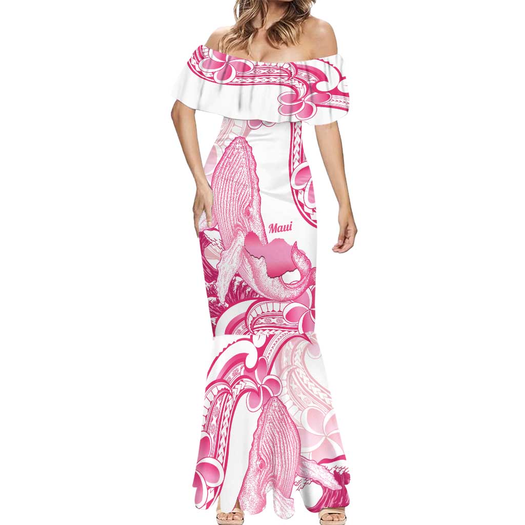 Aloha Hawaii Maui Mermaid Dress Valley Isle Humpback Whale White LT14 - Polynesian Pride