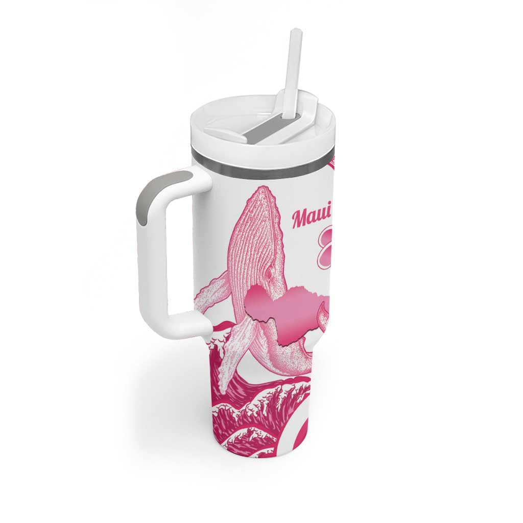 Aloha Hawaii Maui Tumbler With Handle Valley Isle Humpback Whale White