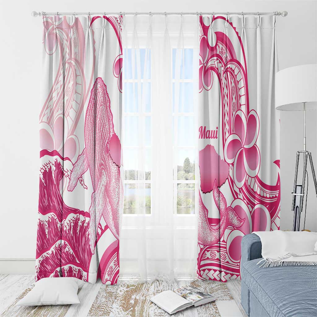 Aloha Hawaii Maui Window Curtain Valley Isle Humpback Whale White