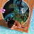 Turquoise New Zealand Kowhai And Piwakawaka Beach Blanket Maori Ngaru Paua Shell