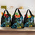 Turquoise New Zealand Kowhai And Piwakawaka Grocery Bag Maori Ngaru Paua Shell