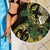 Yellow New Zealand Kowhai And Piwakawaka Beach Blanket Maori Ngaru Paua Shell