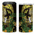 Yellow New Zealand Kowhai And Piwakawaka 4 in 1 Can Cooler Tumbler Maori Ngaru Paua Shell