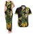 Yellow New Zealand Kowhai And Piwakawaka Couples Matching Tank Maxi Dress and Hawaiian Shirt Maori Ngaru Paua Shell