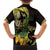 Yellow New Zealand Kowhai And Piwakawaka Family Matching Off Shoulder Short Dress and Hawaiian Shirt Maori Ngaru Paua Shell