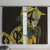 Yellow New Zealand Kowhai And Piwakawaka Window Curtain Maori Ngaru Paua Shell