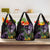 Purple New Zealand Kowhai And Piwakawaka Grocery Bag Maori Ngaru Paua Shell