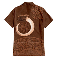 Vanuatu Indipendens Dei Family Matching Off The Shoulder Long Sleeve Dress and Hawaiian Shirt Yumi Sand Drawing Turtle Mix Lapita LT14 - Polynesian Pride