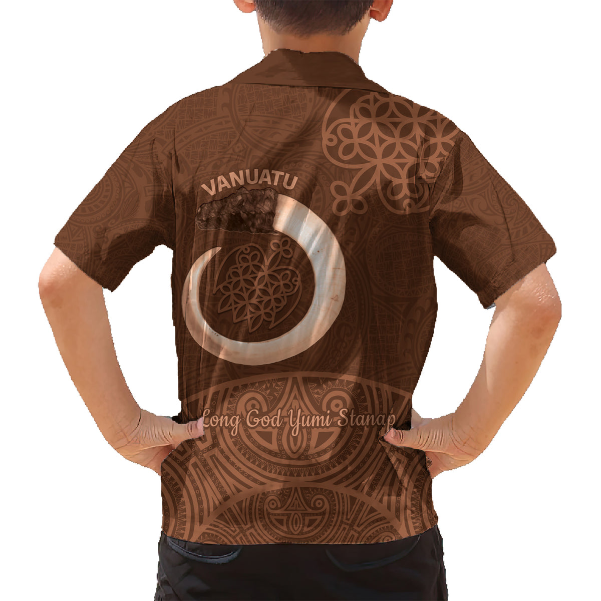 Vanuatu Indipendens Dei Family Matching Short Sleeve Bodycon Dress and Hawaiian Shirt Yumi Sand Drawing Turtle Mix Lapita LT14 - Polynesian Pride