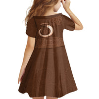 Vanuatu Indipendens Dei Family Matching Short Sleeve Bodycon Dress and Hawaiian Shirt Yumi Sand Drawing Turtle Mix Lapita LT14 - Polynesian Pride