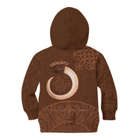 Vanuatu Indipendens Dei Kid Hoodie Yumi Sand Drawing Turtle Mix Lapita LT14 - Polynesian Pride