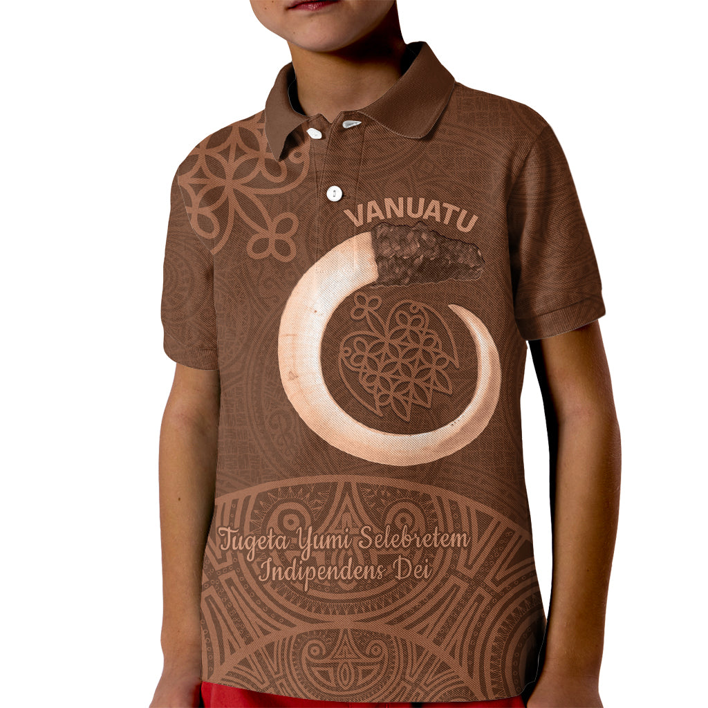 Vanuatu Indipendens Dei Kid Polo Shirt Yumi 44th Sand Drawing Turtle Mix Lapita