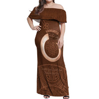 Vanuatu Indipendens Dei Off Shoulder Maxi Dress Yumi 44th Sand Drawing Turtle Mix Lapita