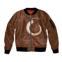 Vanuatu Indipendens Dei Sleeve Zip Bomber Jacket Yumi 44th Sand Drawing Turtle Mix Lapita