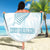 Custom New Zealand Silver Fern Football Beach Blanket Come On All White