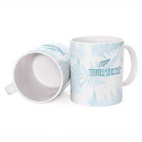 Custom New Zealand Silver Fern Football Ceramic Mug Come On All White - Polynesian Pride