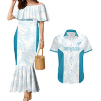 Custom New Zealand Silver Fern Football Couples Matching Mermaid Dress and Hawaiian Shirt Come On All White LT14 White - Polynesian Pride