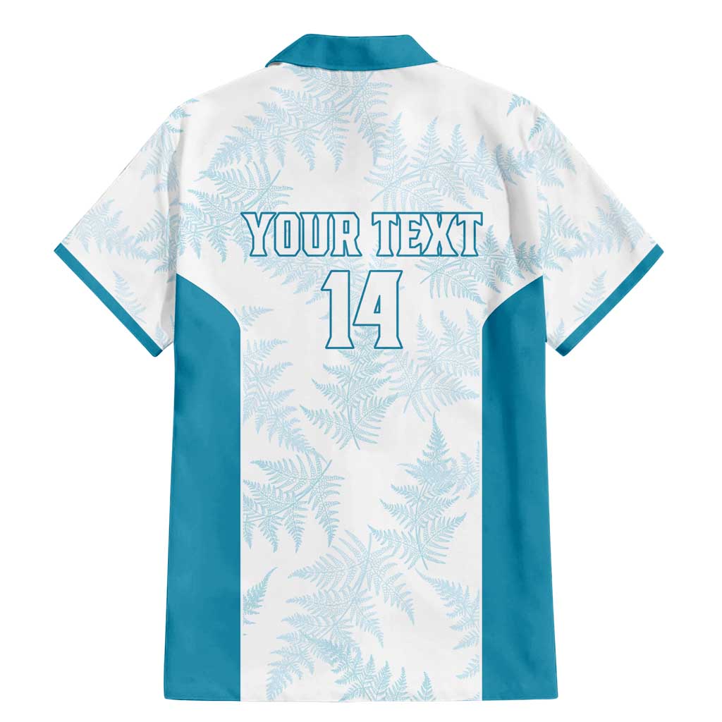 Custom New Zealand Silver Fern Football Family Matching Mermaid Dress and Hawaiian Shirt Come On All White LT14 - Polynesian Pride
