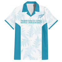 Custom New Zealand Silver Fern Football Family Matching Off The Shoulder Long Sleeve Dress and Hawaiian Shirt Come On All White LT14 Dad's Shirt - Short Sleeve White - Polynesian Pride