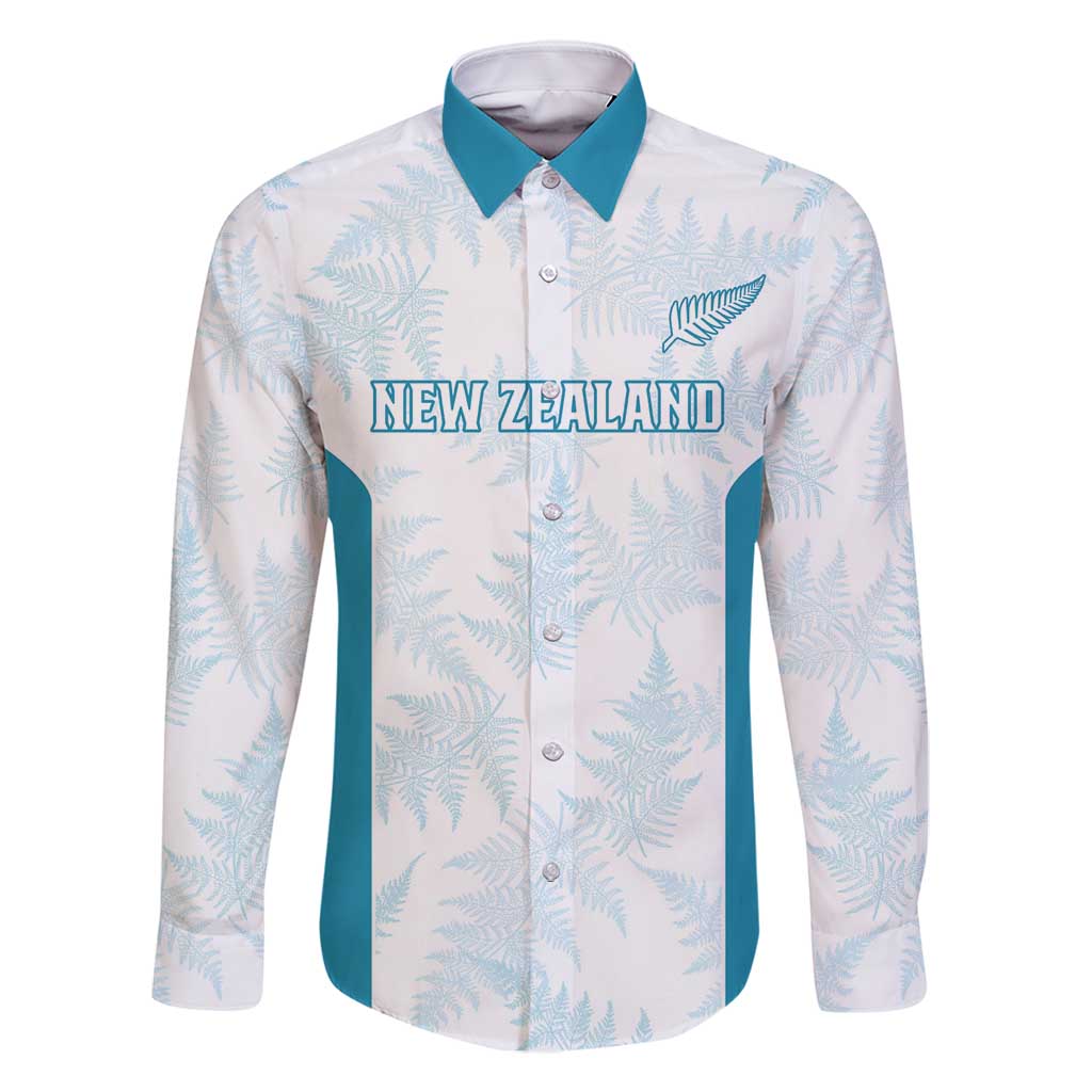Custom New Zealand Silver Fern Football Family Matching Off Shoulder Short Dress and Hawaiian Shirt Come On All White LT14 Dad's Shirt - Long Sleeve White - Polynesian Pride