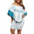 Custom New Zealand Silver Fern Football Family Matching Off Shoulder Short Dress and Hawaiian Shirt Come On All White