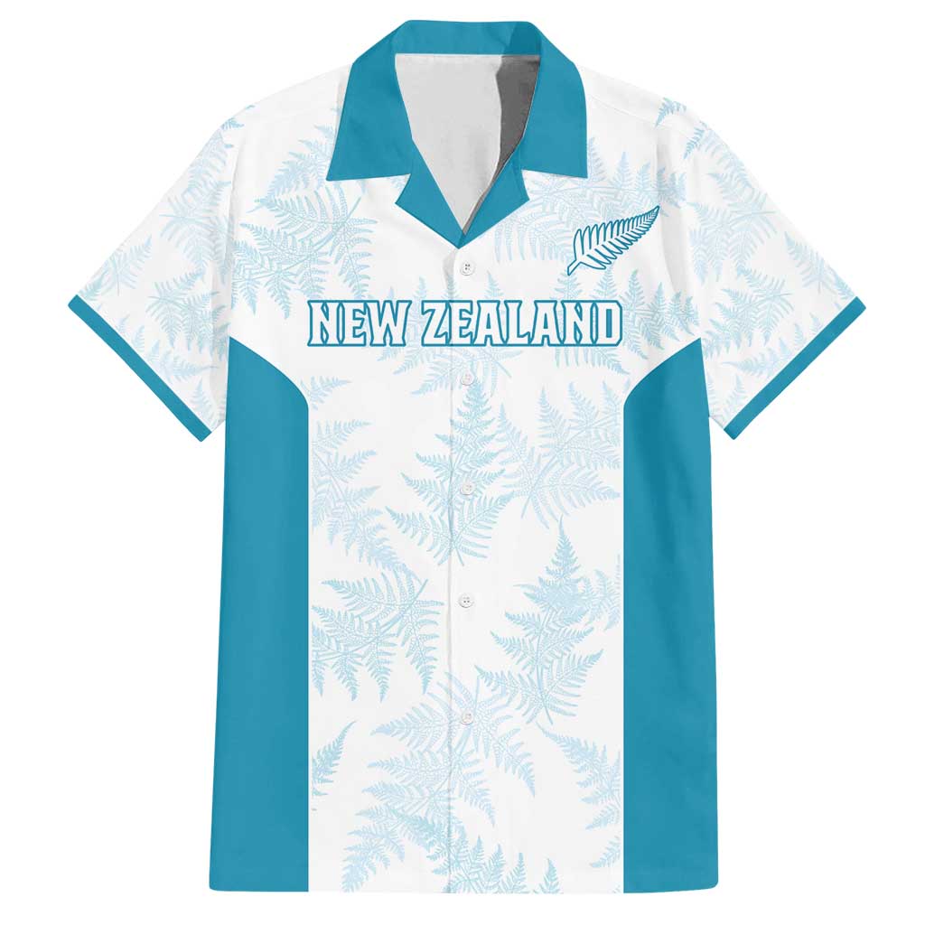 Custom New Zealand Silver Fern Football Family Matching Puletasi and Hawaiian Shirt Come On All White LT14 Dad's Shirt - Short Sleeve White - Polynesian Pride