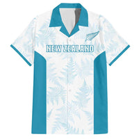 Custom New Zealand Silver Fern Football Family Matching Puletasi and Hawaiian Shirt Come On All White LT14 Dad's Shirt - Short Sleeve White - Polynesian Pride
