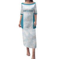 Custom New Zealand Silver Fern Football Family Matching Puletasi and Hawaiian Shirt Come On All White LT14 Mom's Dress White - Polynesian Pride