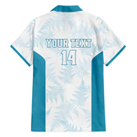Custom New Zealand Silver Fern Football Family Matching Short Sleeve Bodycon Dress and Hawaiian Shirt Come On All White LT14 - Polynesian Pride