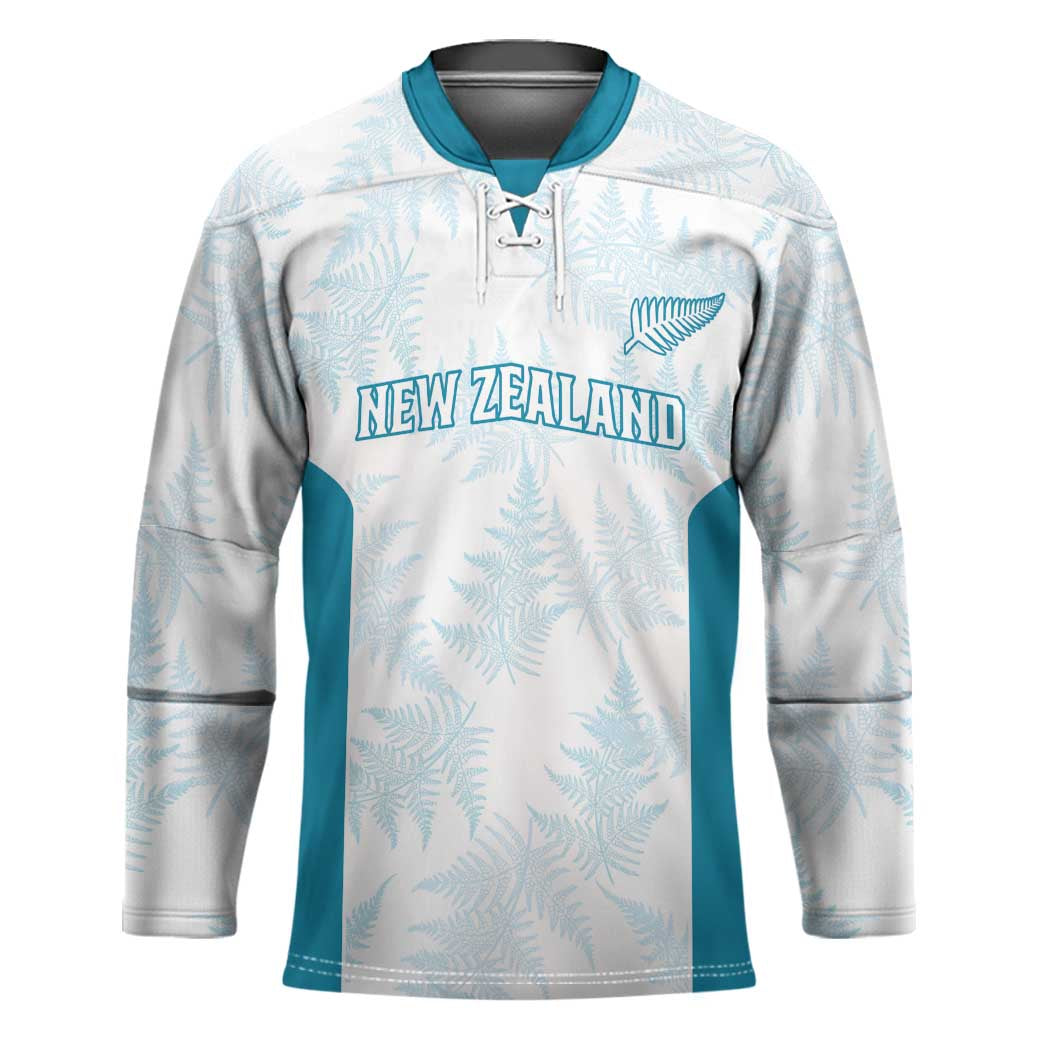 Custom New Zealand Silver Fern Football Hockey Jersey Come On All White - Polynesian Pride