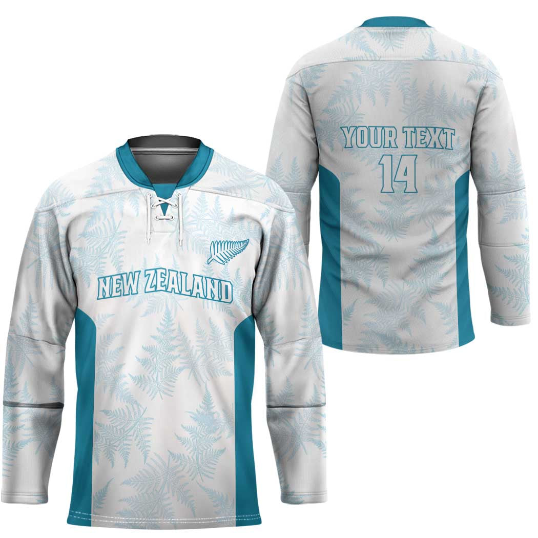 Custom New Zealand Silver Fern Football Hockey Jersey Come On All White - Polynesian Pride