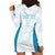 Custom New Zealand Silver Fern Football Hoodie Dress Come On All White