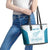 Custom New Zealand Silver Fern Football Leather Tote Bag Come On All White