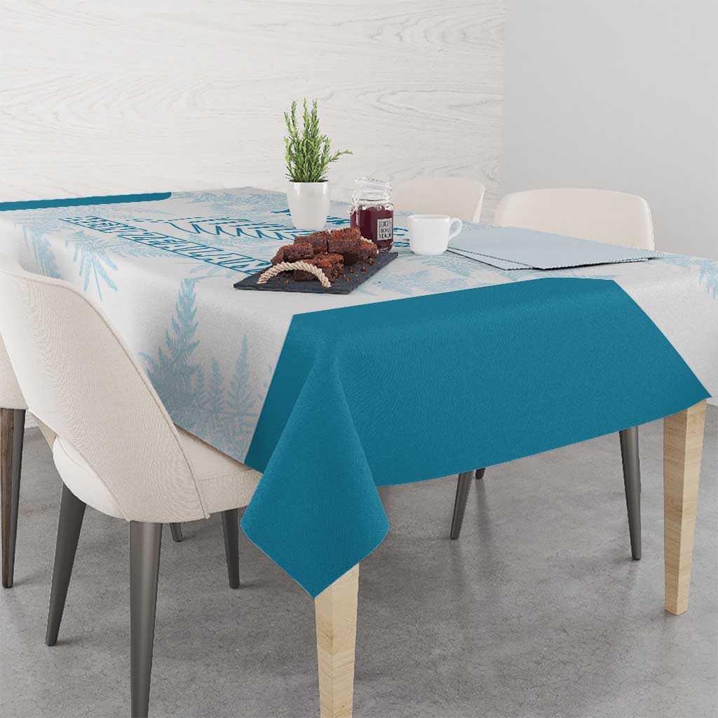 Custom New Zealand Silver Fern Football Tablecloth Come On All White LT14 - Polynesian Pride