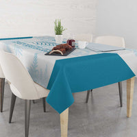 Custom New Zealand Silver Fern Football Tablecloth Come On All White LT14 - Polynesian Pride